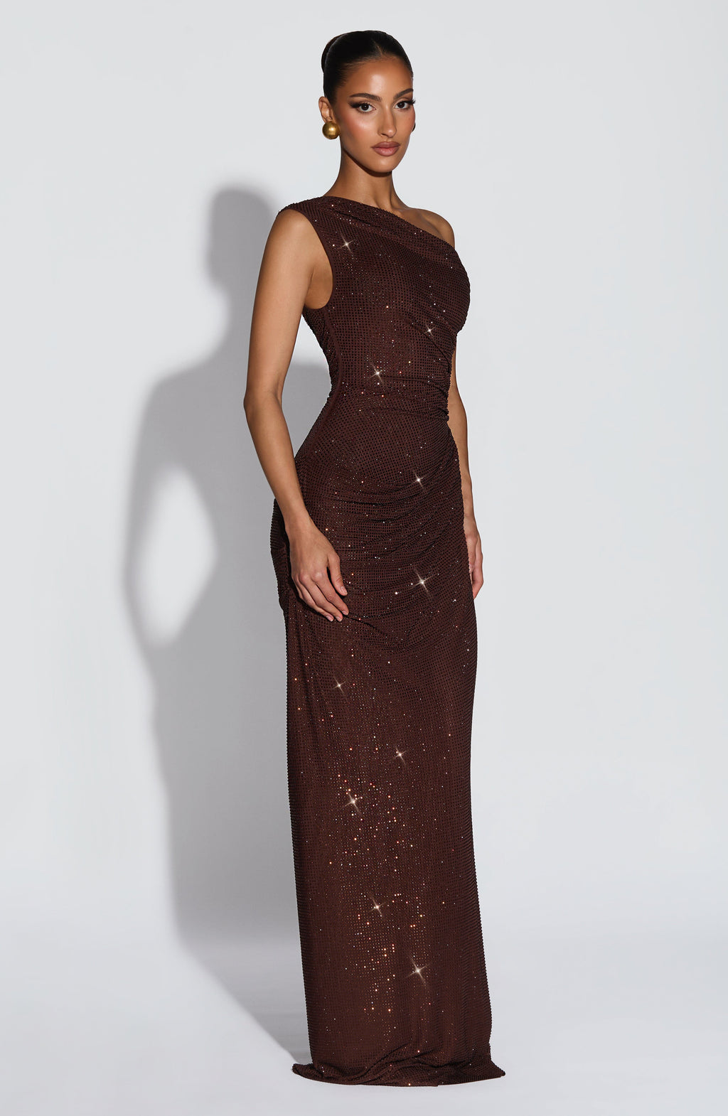 Silvia Maxi Dress - Plum Brown