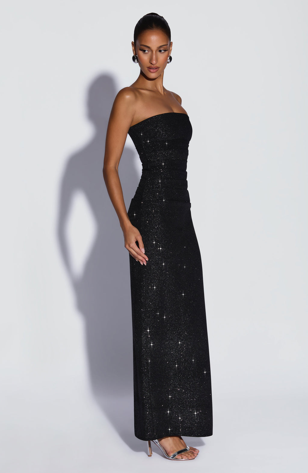 Gemma Maxi Dress - Black Sparkle