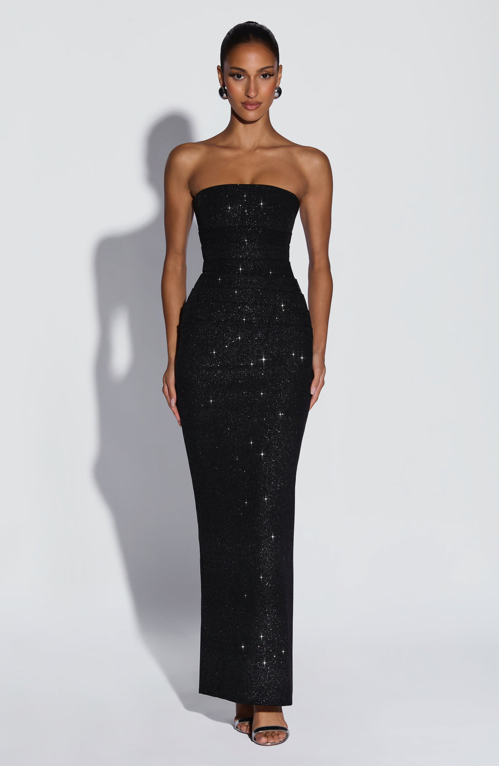 Gemma Maxi Dress - Black Sparkle