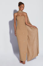 Gemma Maxi Dress - Gold Sparkle