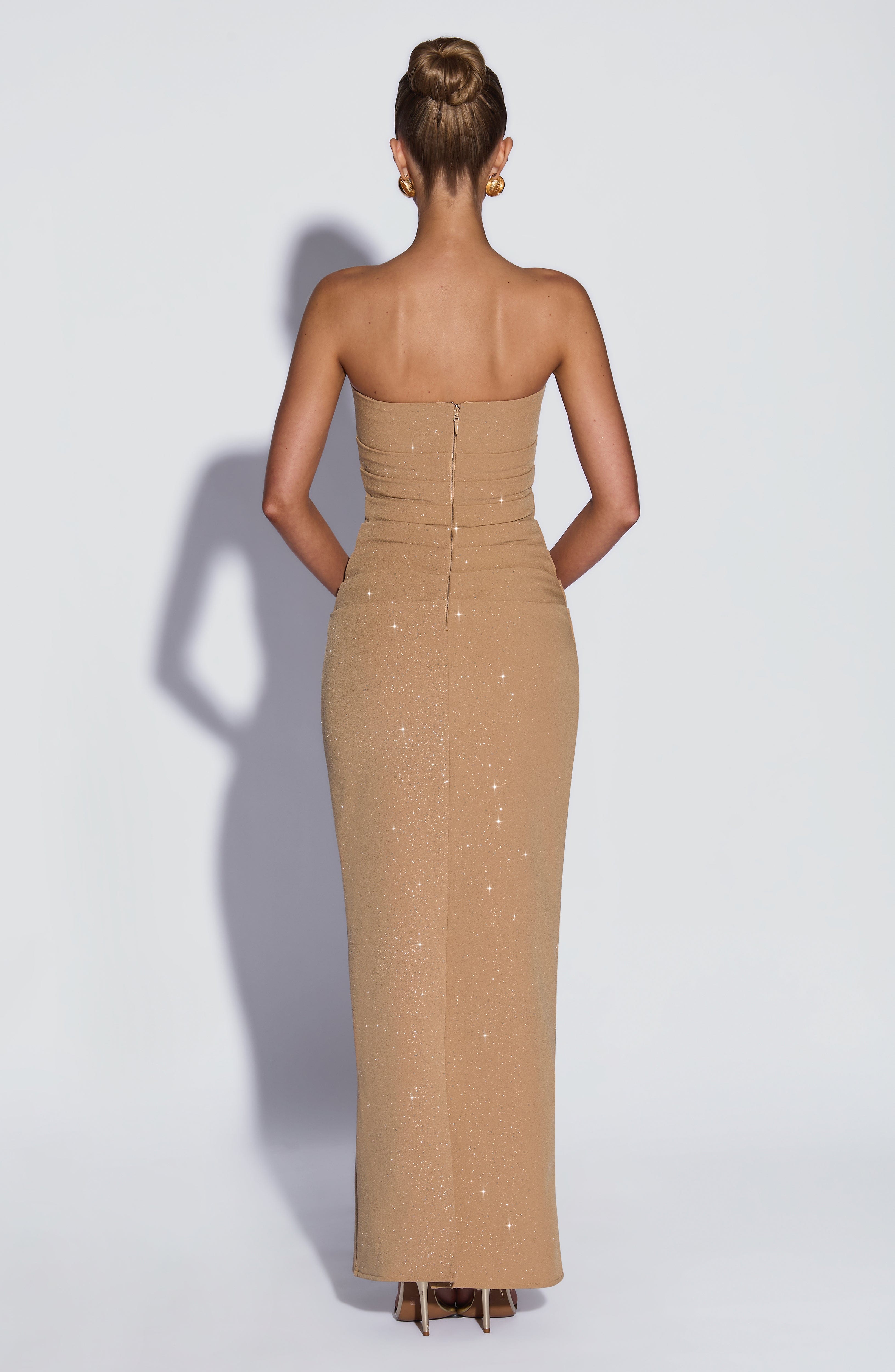 Gemma Maxi Dress - Gold Sparkle