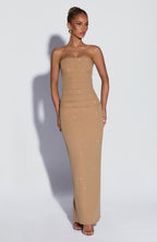 Gemma Maxi Dress - Gold Sparkle