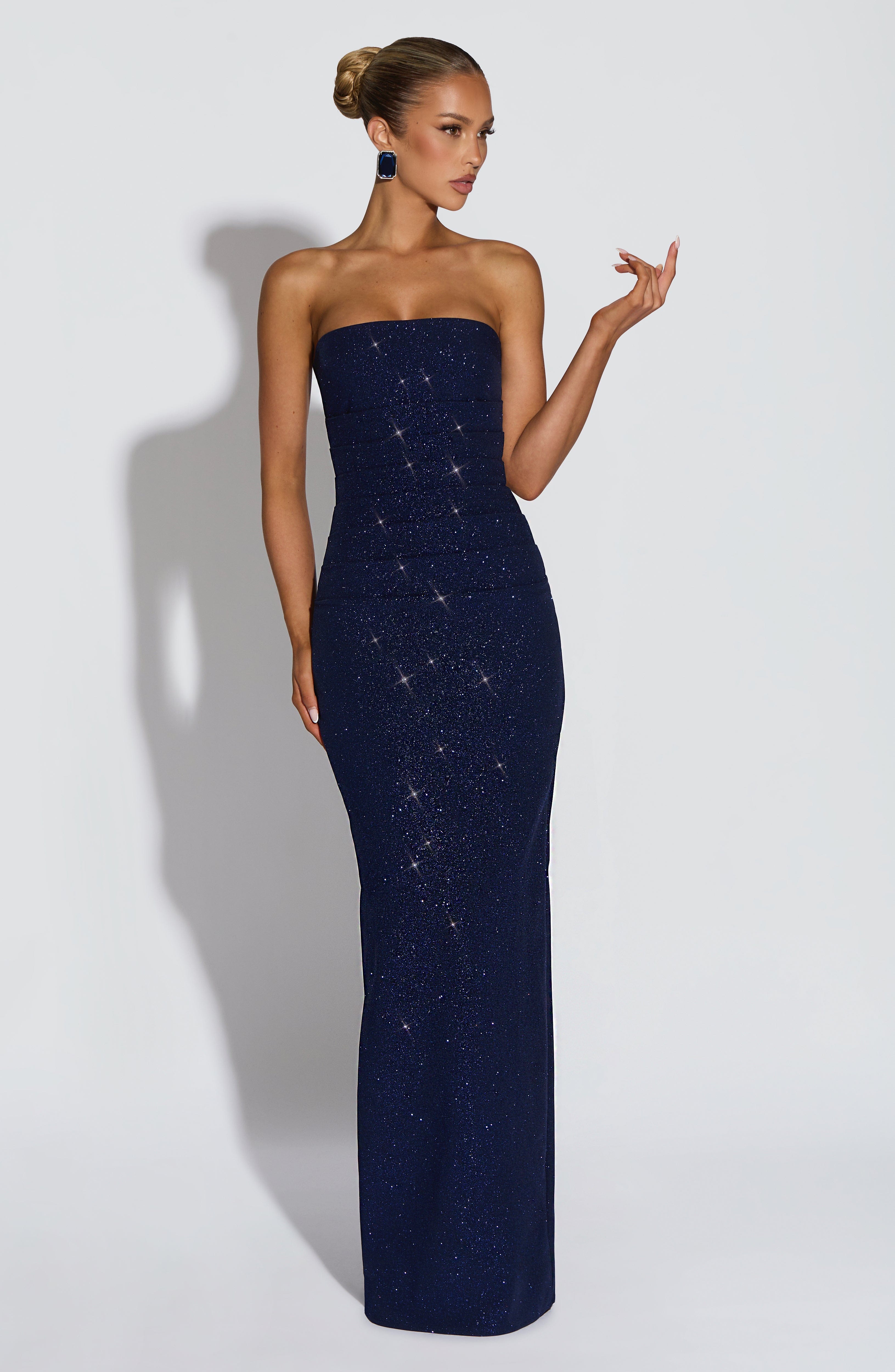 Gemma Maxi Dress - Navy Sparkle