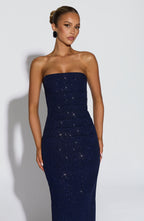 Gemma Maxi Dress - Navy Sparkle