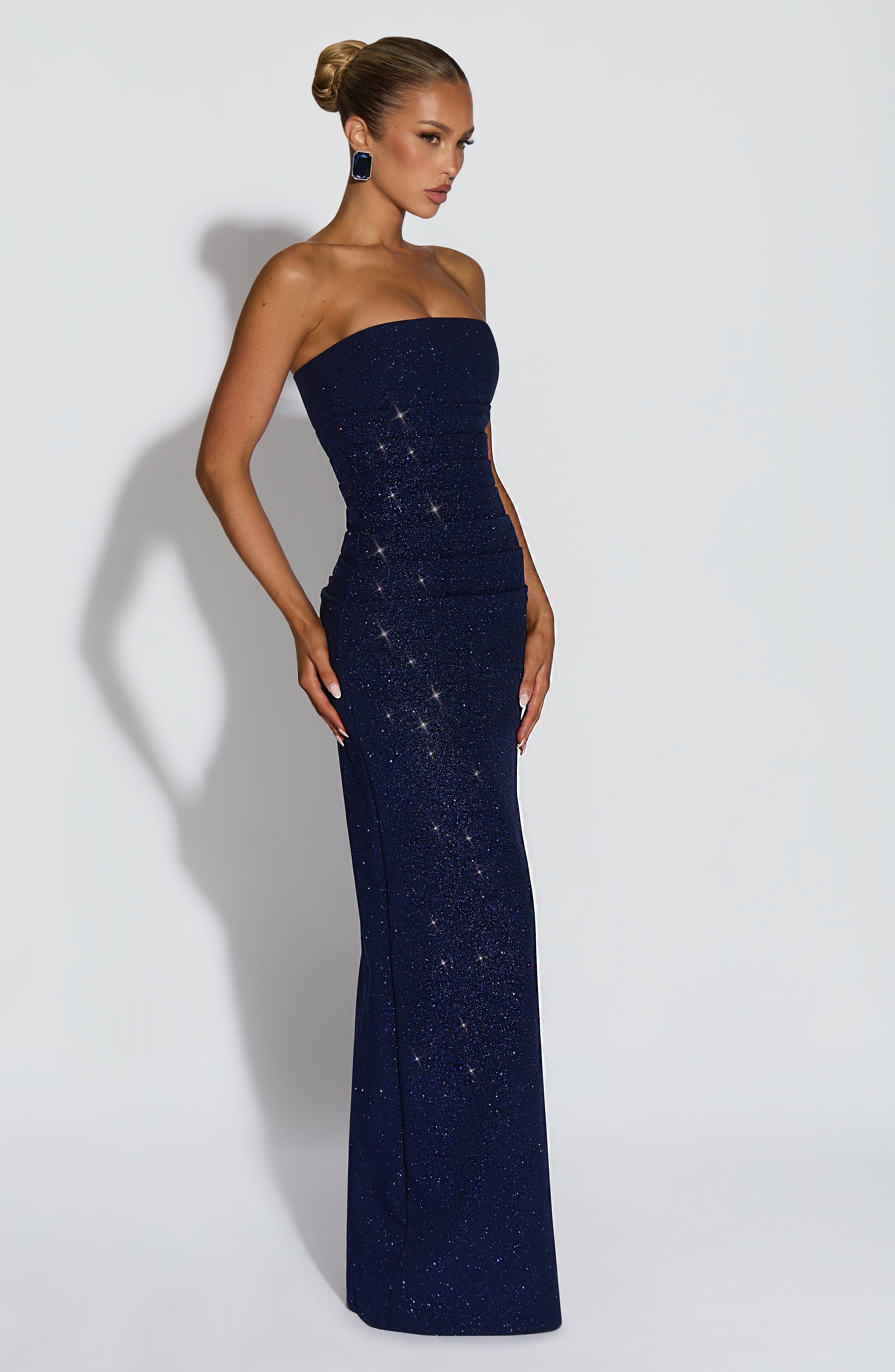 Gemma Maxi Dress - Navy Sparkle