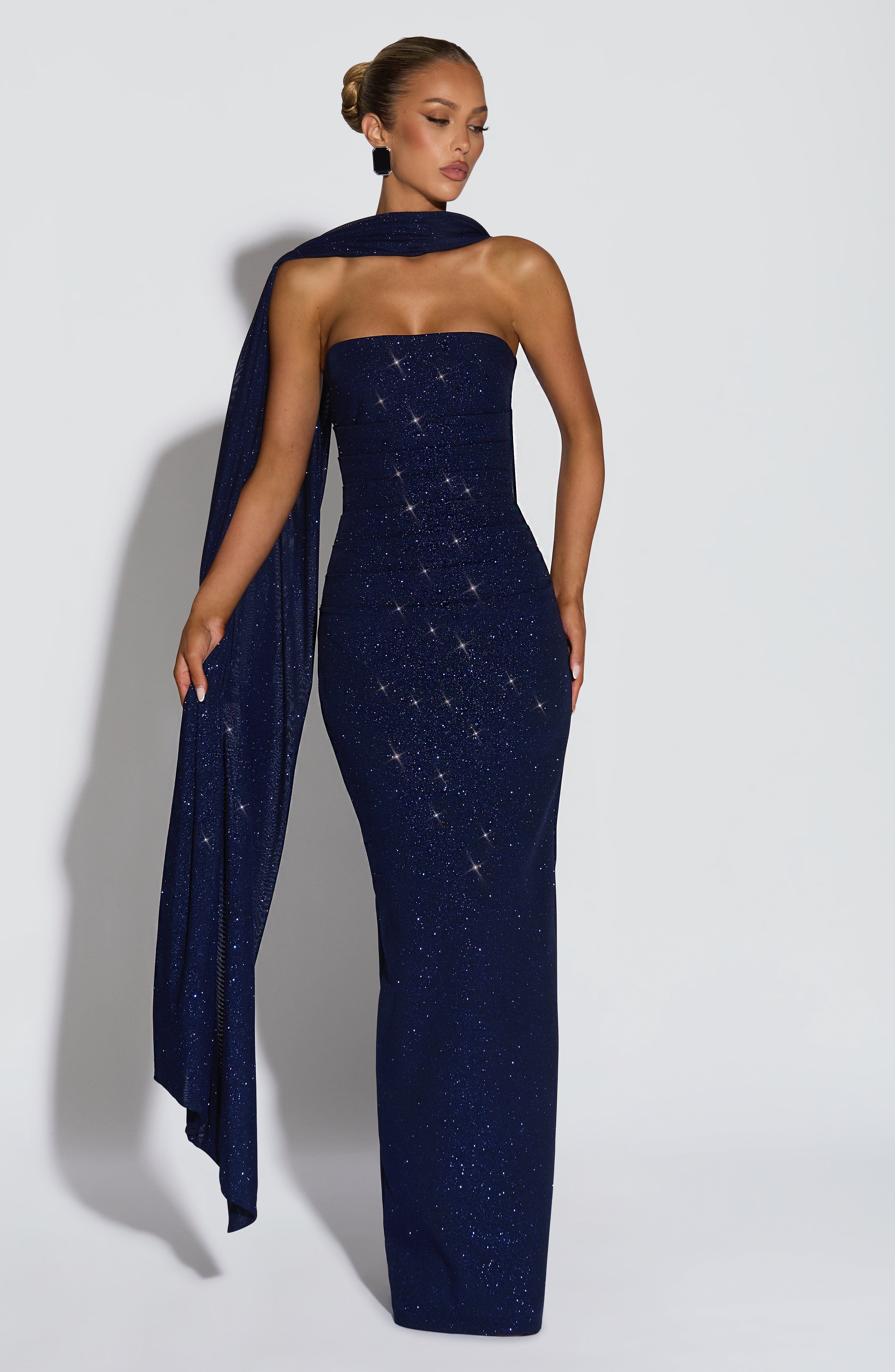 Gemma Maxi Dress - Navy Sparkle