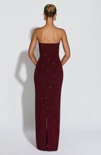 Gemma Maxi Dress - Wine Sparkle