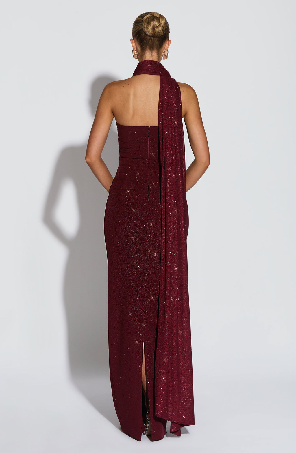 Gemma Maxi Dress - Wine Sparkle