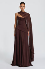 Giselle Maxi Dress - Plum Brown
