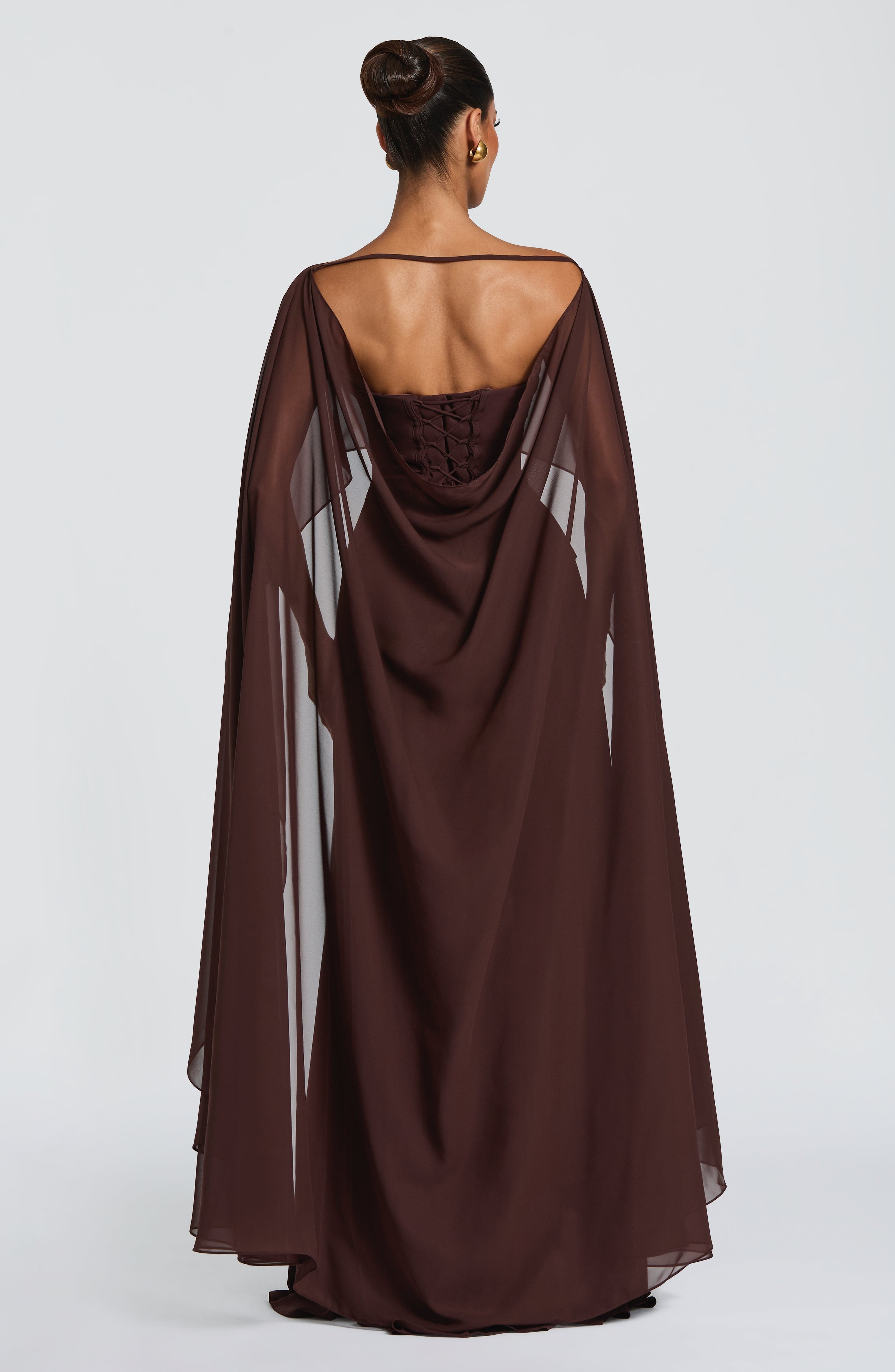Giselle Maxi Dress - Plum Brown