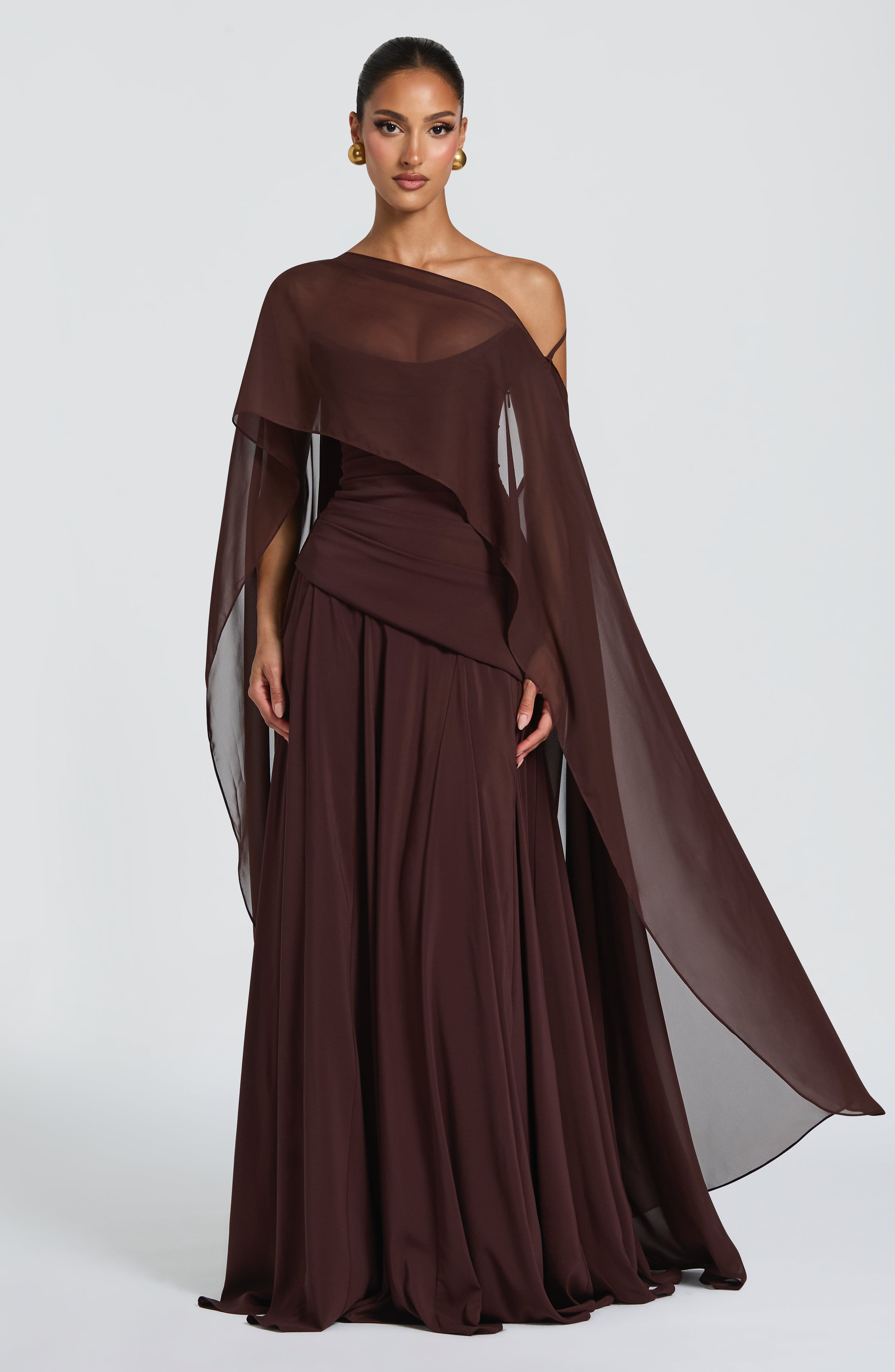 Giselle Maxi Dress - Plum Brown