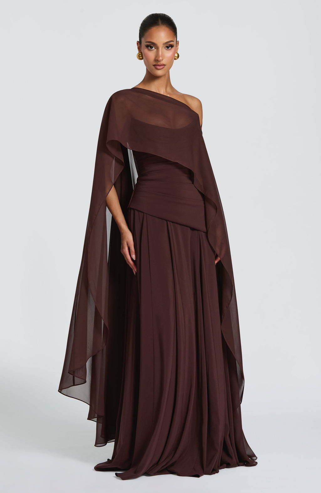 Giselle Maxi Dress - Plum Brown