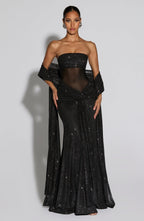 Skylar Maxi Dress - Black Sparkle