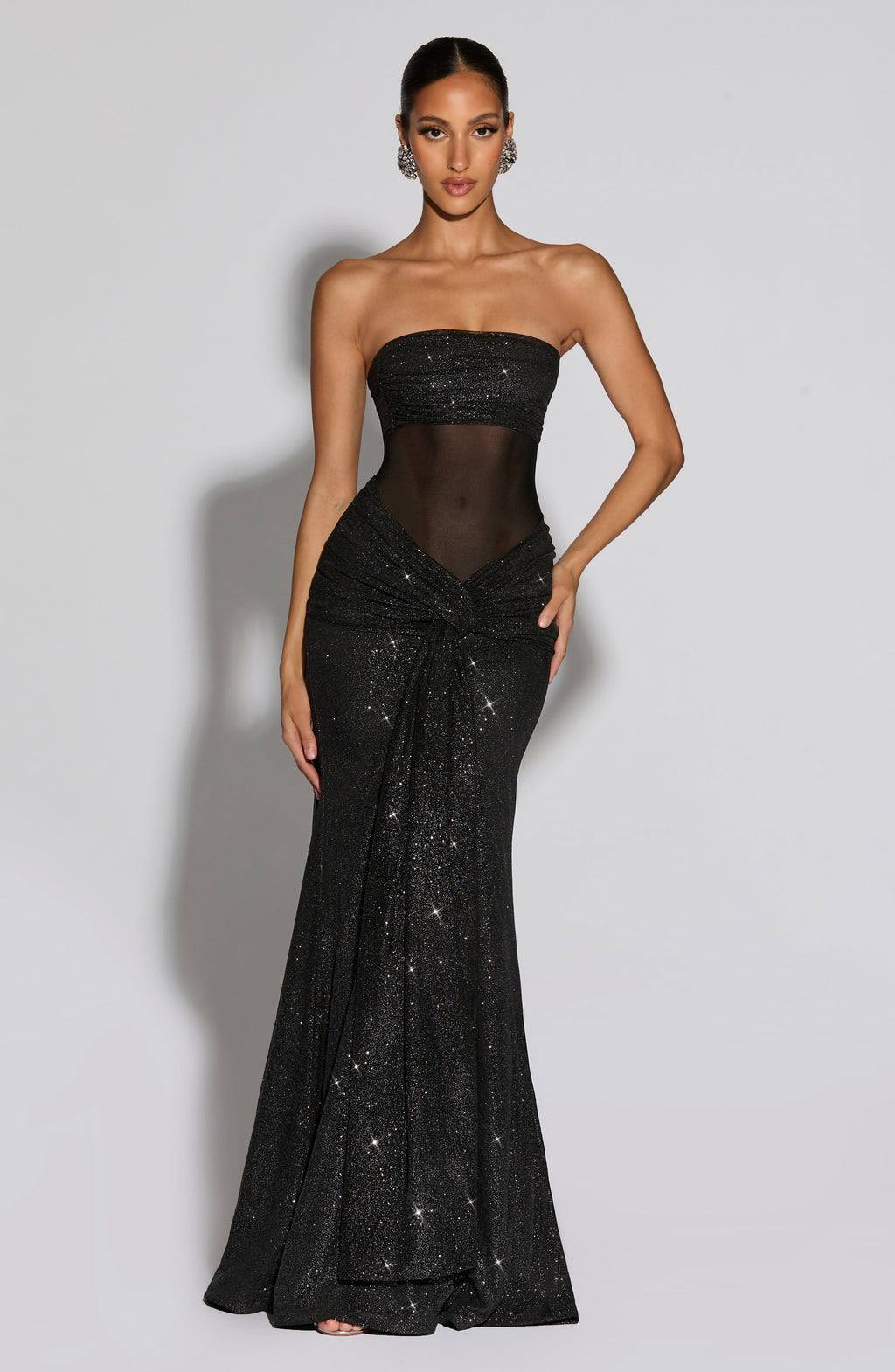 Skylar Maxi Dress - Black Sparkle