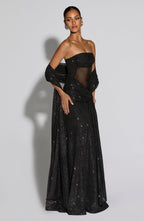 Skylar Maxi Dress - Black Sparkle