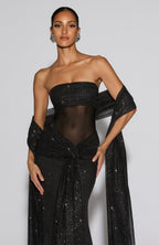 Skylar Maxi Dress - Black Sparkle