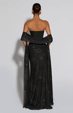 Skylar Maxi Dress - Black Sparkle