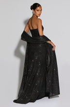 Skylar Maxi Dress - Black Sparkle