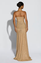 Skylar Maxi Dress - Gold Sparkle