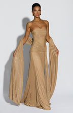 Skylar Maxi Dress - Gold Sparkle