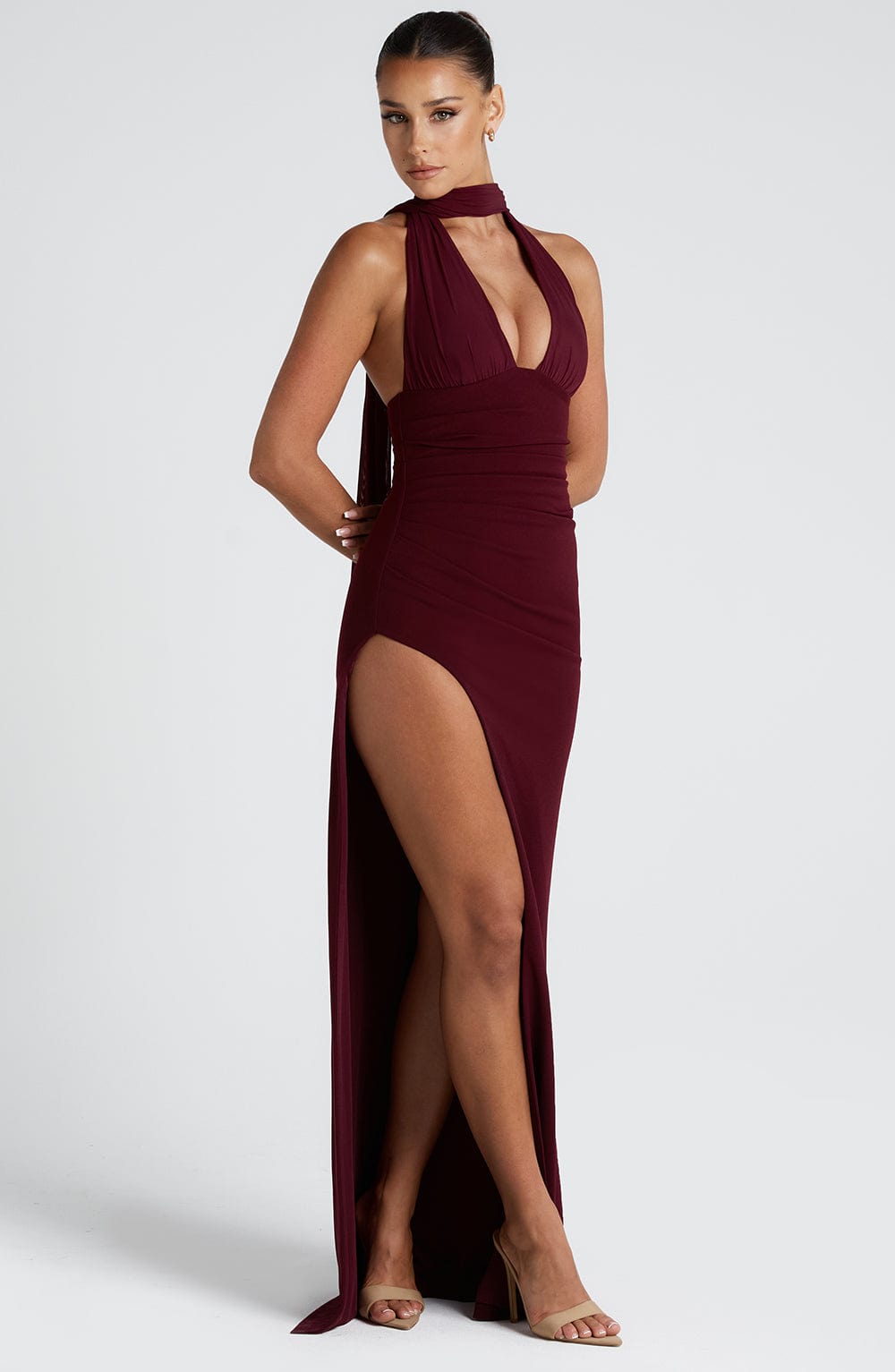 Lydia Maxi Dress - Cherry Lacquer