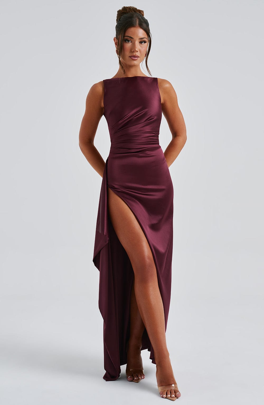 Pippa Maxi Dress - Cherry Lacquer