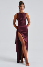 Pippa Maxi Dress - Cherry Lacquer