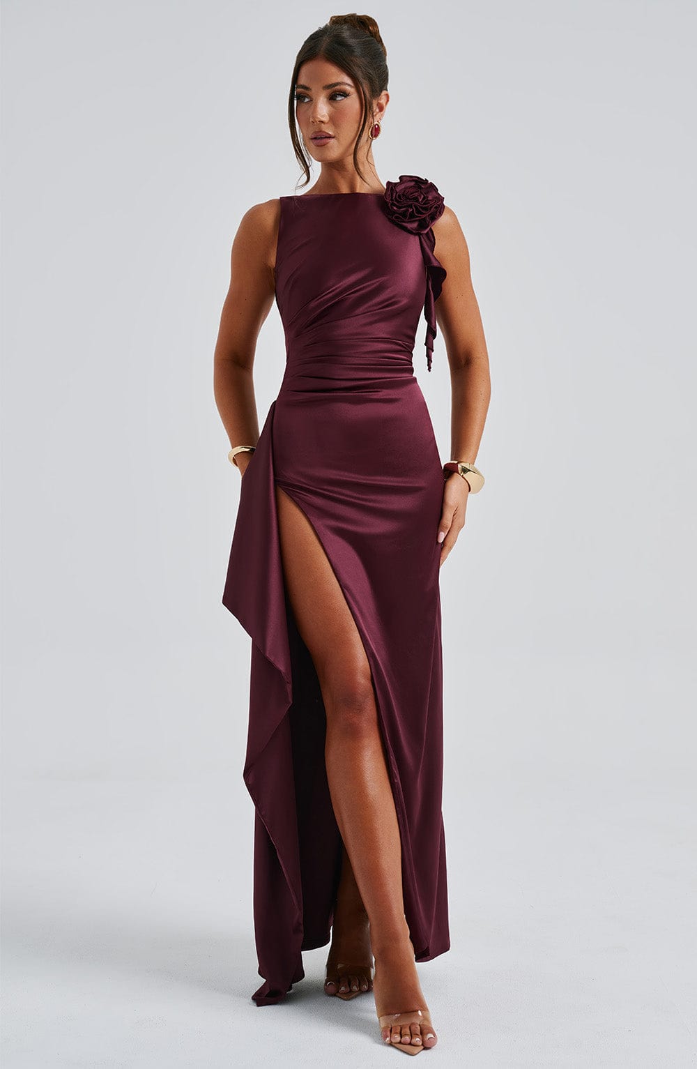 Pippa Maxi Dress - Cherry Lacquer