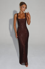 Madeleine Maxi Dress - Plum Brown