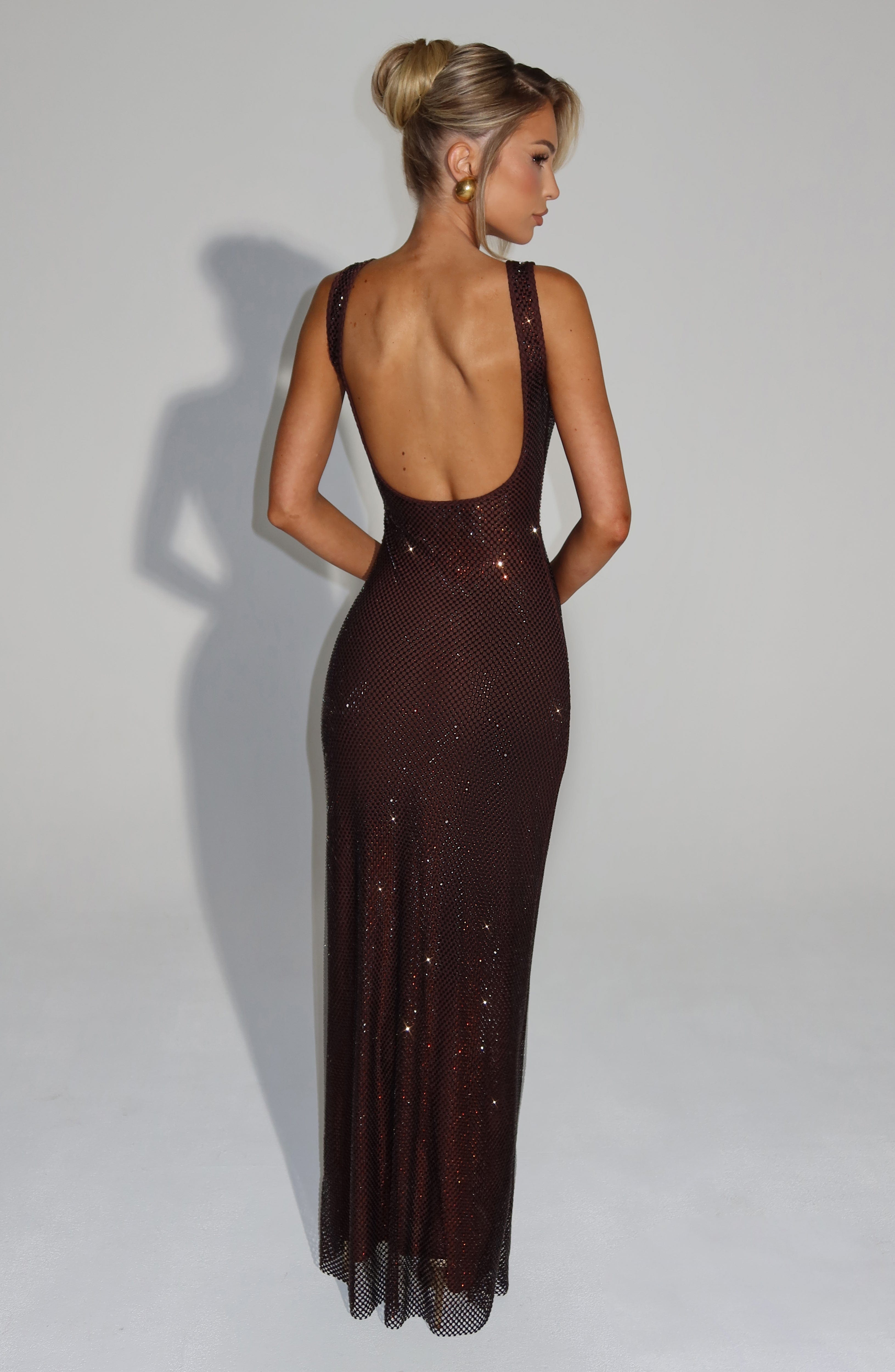 Madeleine Maxi Dress - Plum Brown