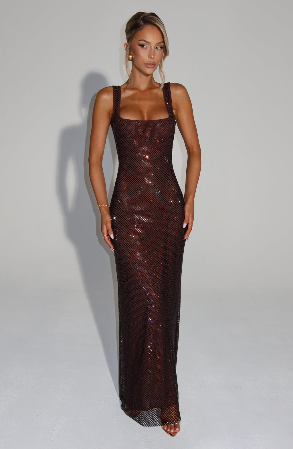 Madeleine Maxi Dress - Plum Brown