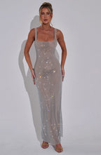 Madeleine Maxi Dress - Silver