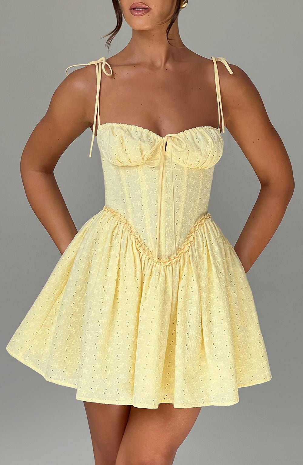 Harriet Mini Dress - Lemon