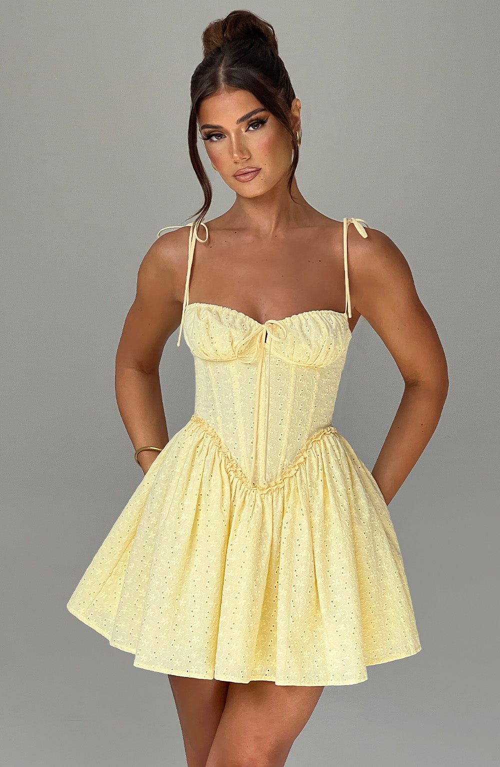Harriet Mini Dress - Lemon