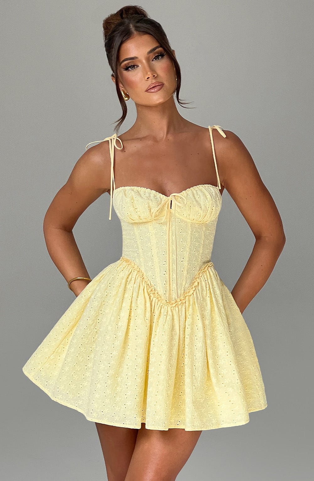 Harriet Mini Dress - Lemon