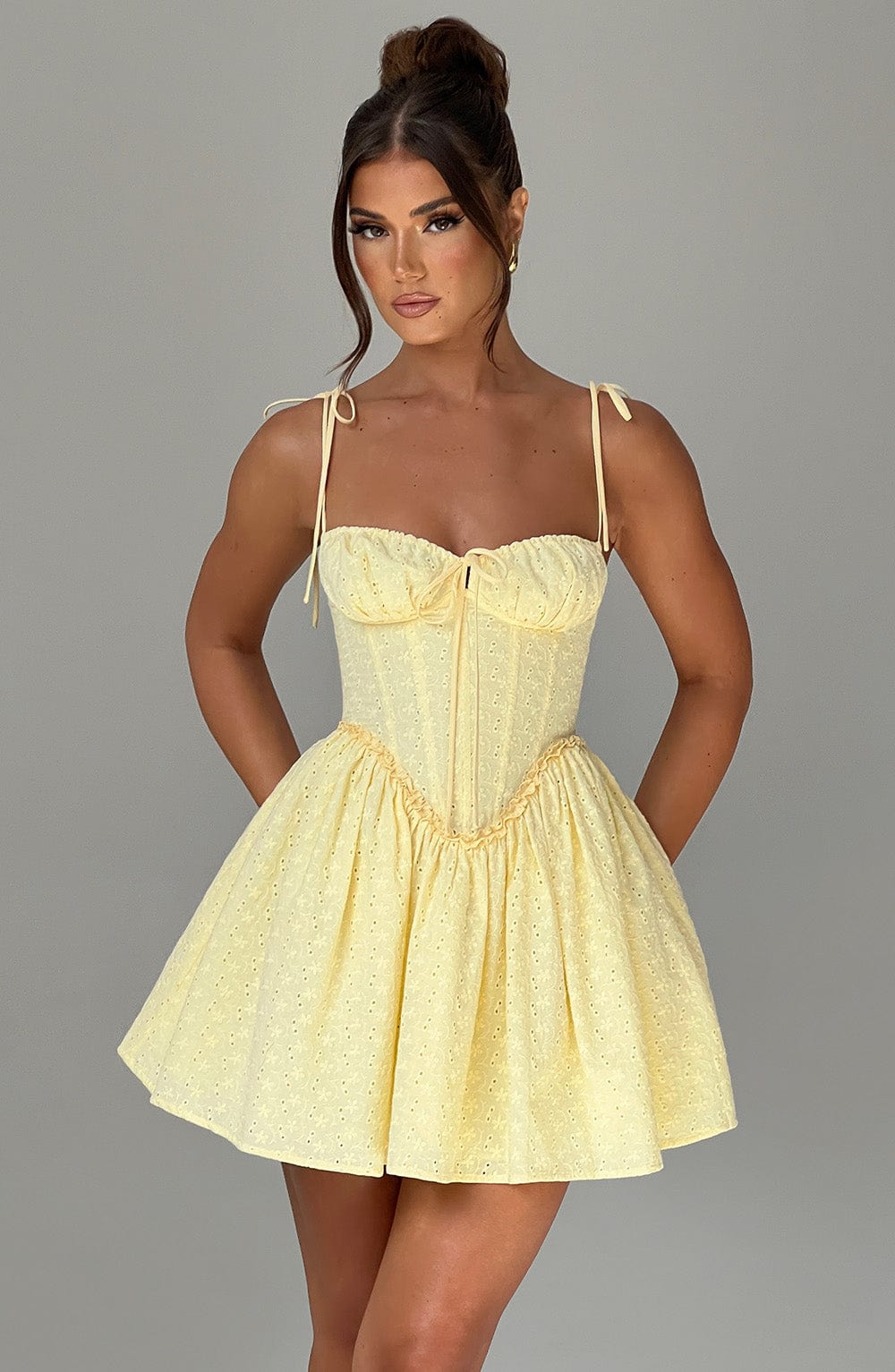 Harriet Mini Dress - Lemon