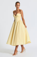 Adele Midi Dress - Lemon