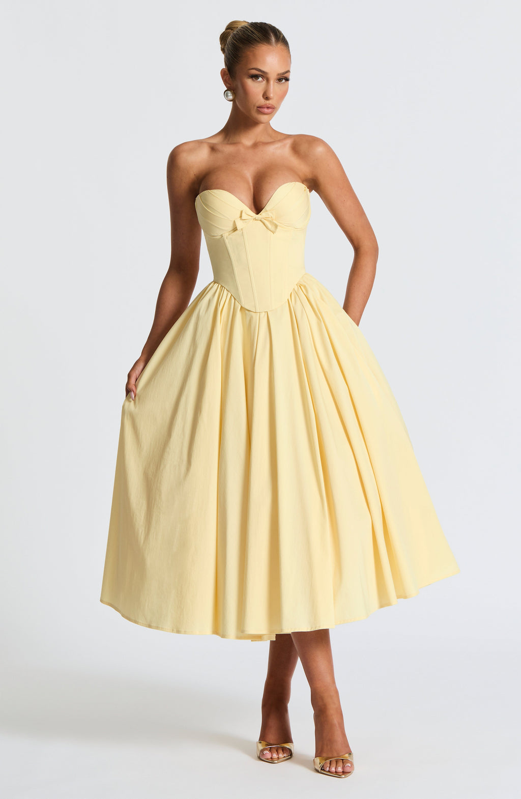 Adele Midi Dress - Lemon