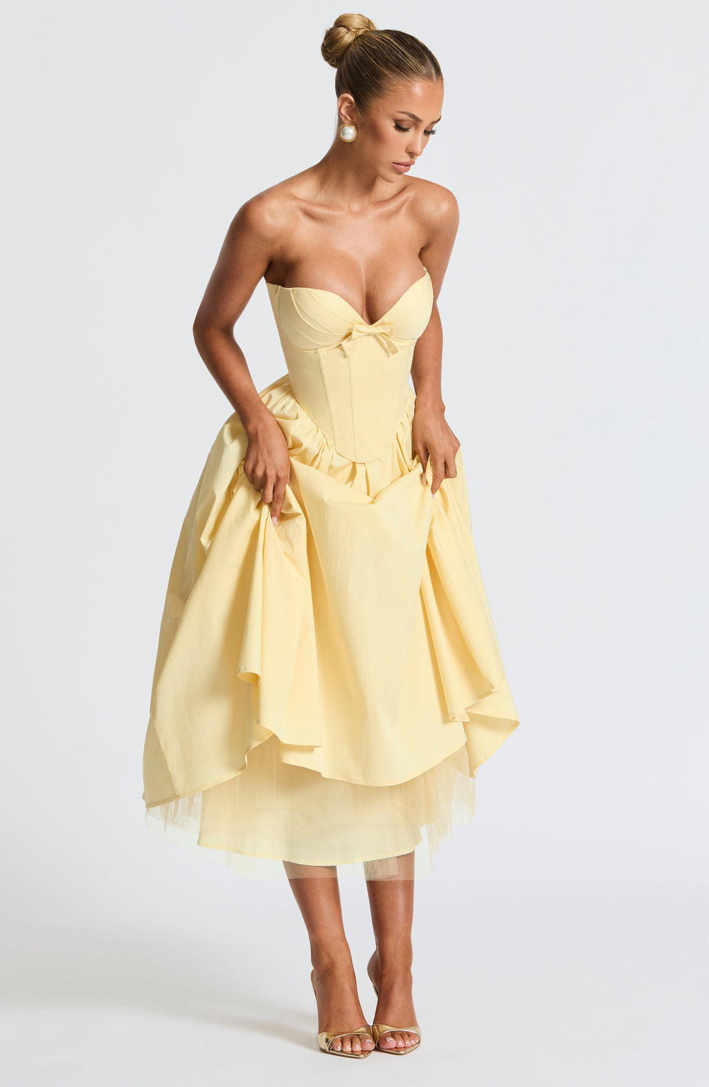 Adele Midi Dress - Lemon