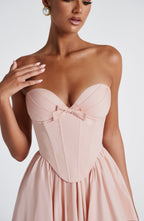 Adele Midi Dress - Soft Peach