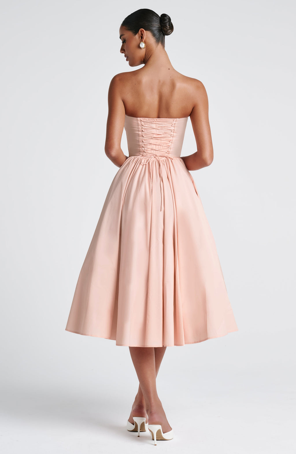 Adele Midi Dress - Soft Peach