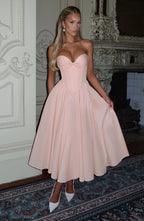 Adele Midi Dress - Soft Peach