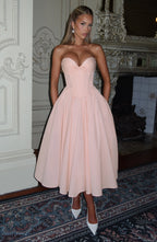 Adele Midi Dress - Soft Peach