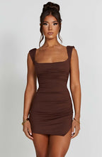 Daisy Mini Dress - Chocolate