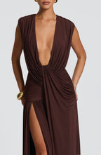 Mara Gown - Plum Brown
