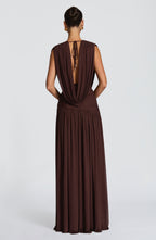 Mara Gown - Plum Brown