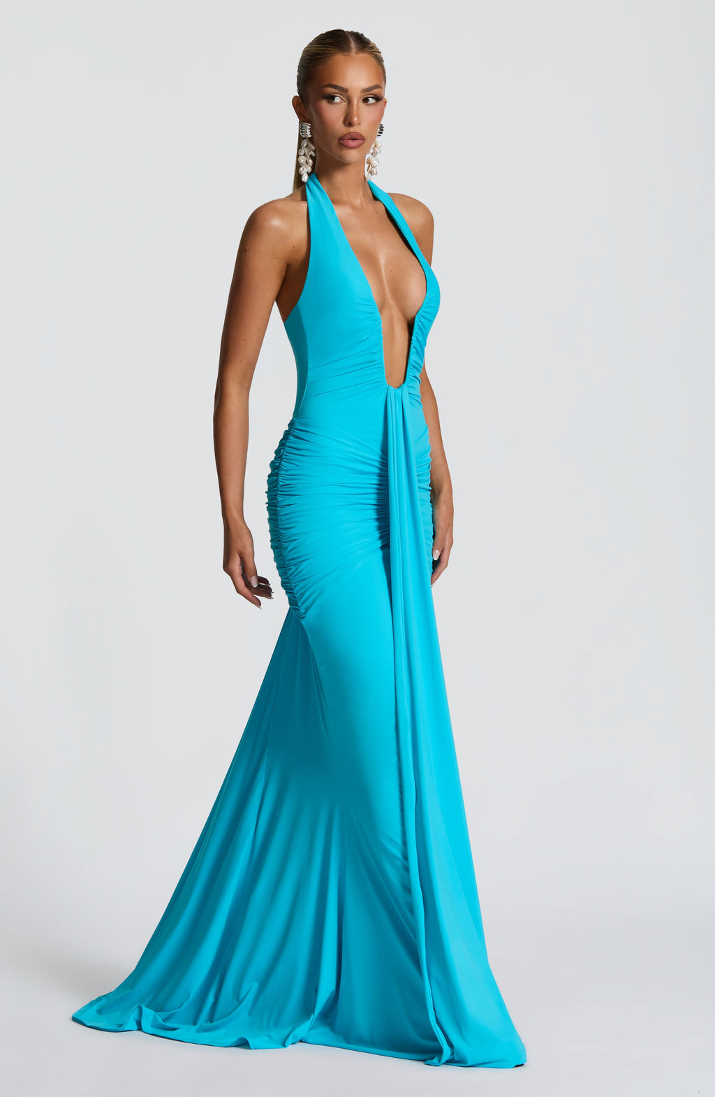 Rose Maxi Dress - Aqua