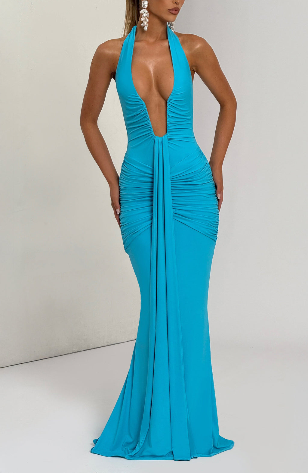 Rose Maxi Dress - Aqua