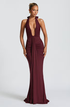 Rose Maxi Dress - Cherry Lacquer