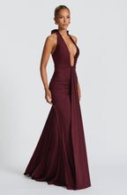 Rose Maxi Dress - Cherry Lacquer